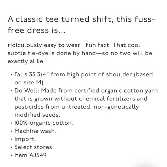 Madewell Tie Dye Tee Dress Small - Picture 6 of 6